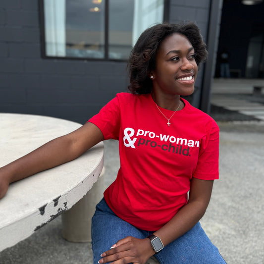 Pro- Woman, Pro-Child (red)